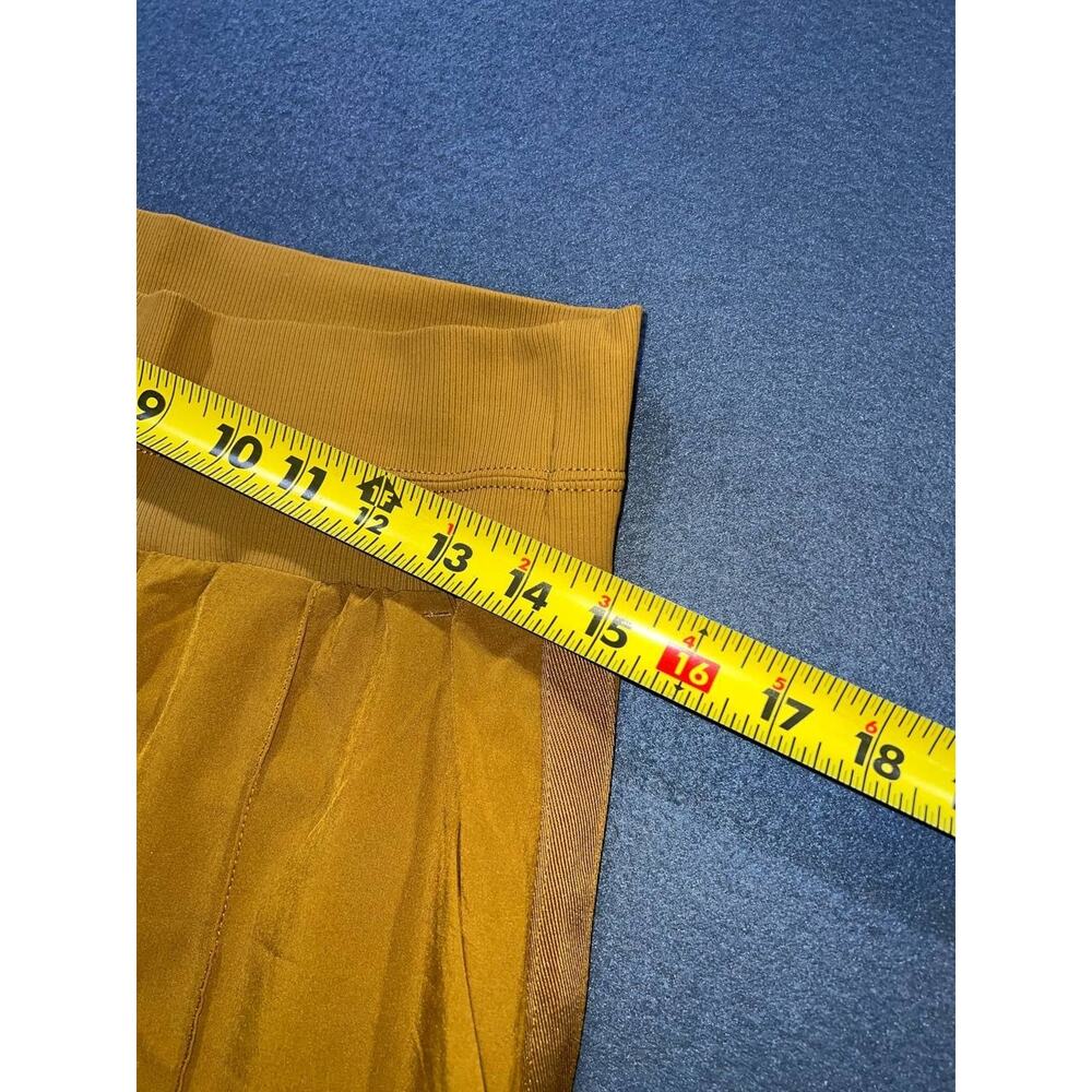 Athleta Nolita Wide Leg Pants Gold Pull On Track Slouchy Travel Casual 6 A009925 - Picture 7 of 9